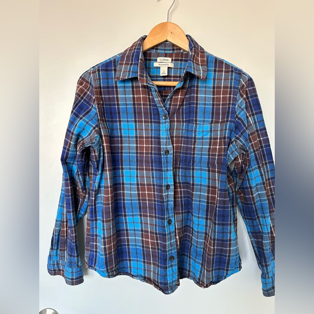 L.L. Bean Scotch Plaid Flannel Shirt